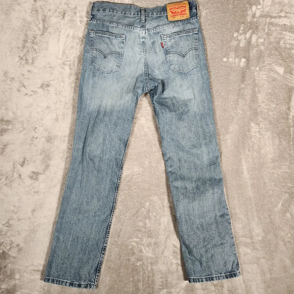 Levi's 514 Jeans Men's 30X30 Blue Straight‎ Fit Light Wash Denim 00514-0540